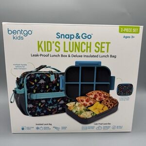 Bentgo‎ Kids Snap & Go Kid's Leak-Proof Lunch Box and Insulated Lunch Bag Set